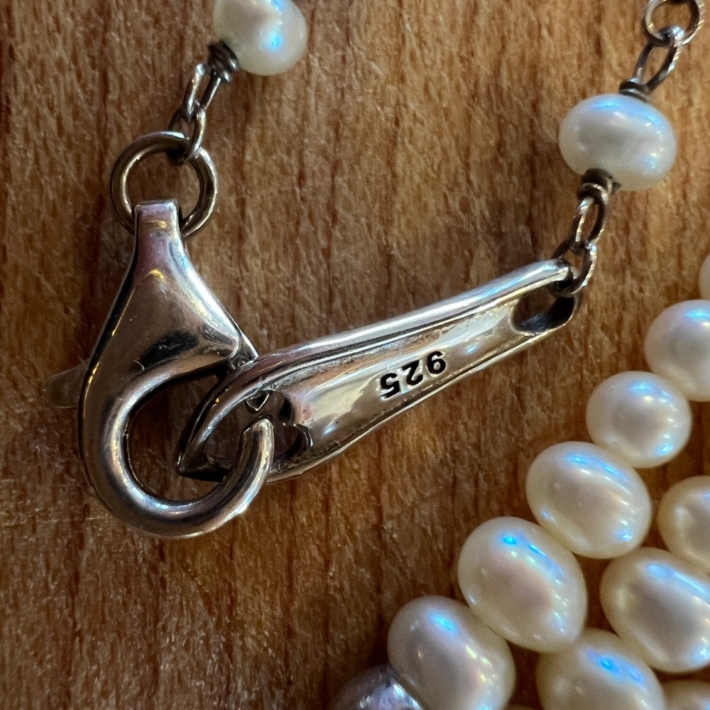 LAGOS Luna Pearl and Sterling beaded tassel necklace - Picture 7 of 10